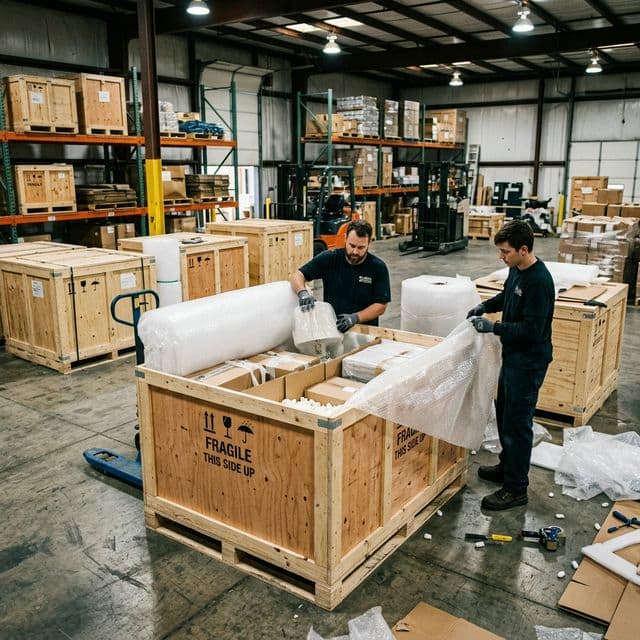 Emballage professionnel renforcé pour déménagement international